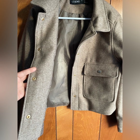 CI SONO light tan button-down jacket coat XL Like New - Picture 5 of 8